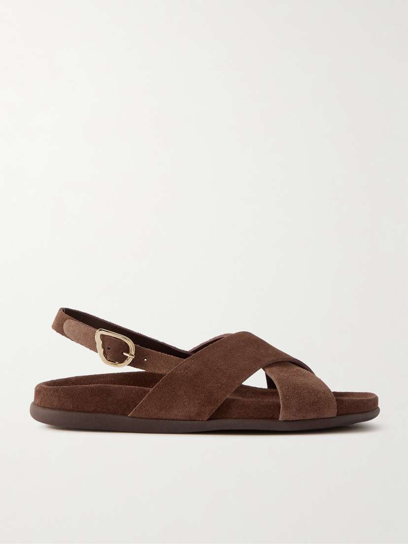 Замшевые сандалии с открытой пяткой Ikesia Ancient Greek Sandals, коричневый