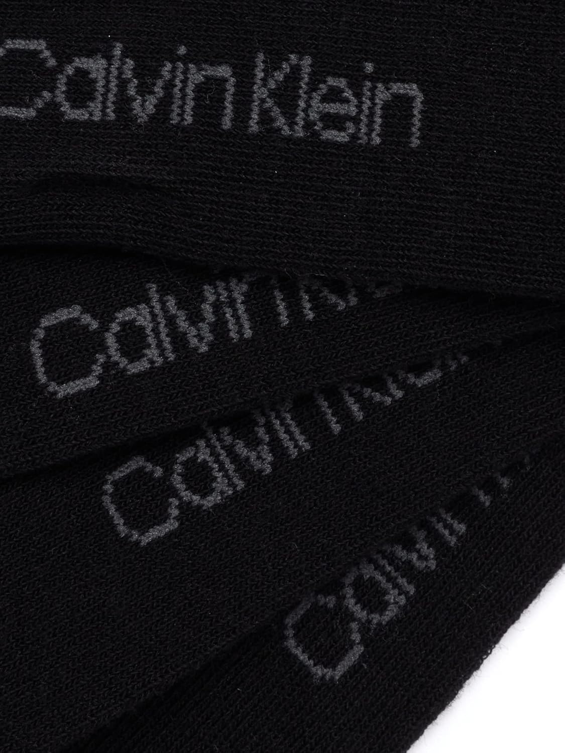 Мужские носки Calvin Klein под повседневную одежду - 8 пар мягких рабочих носков из хлопковой смеси для мужчин, для повседневного делового и официального ношения, Solid Black — фото 4