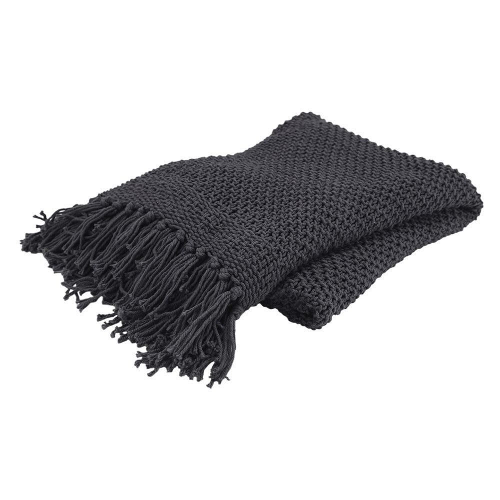 

Плед Rizzy Home Lily, цвет Dark Blue Gray