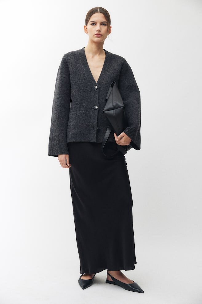 

Шерстяной кардиган H&M, серый