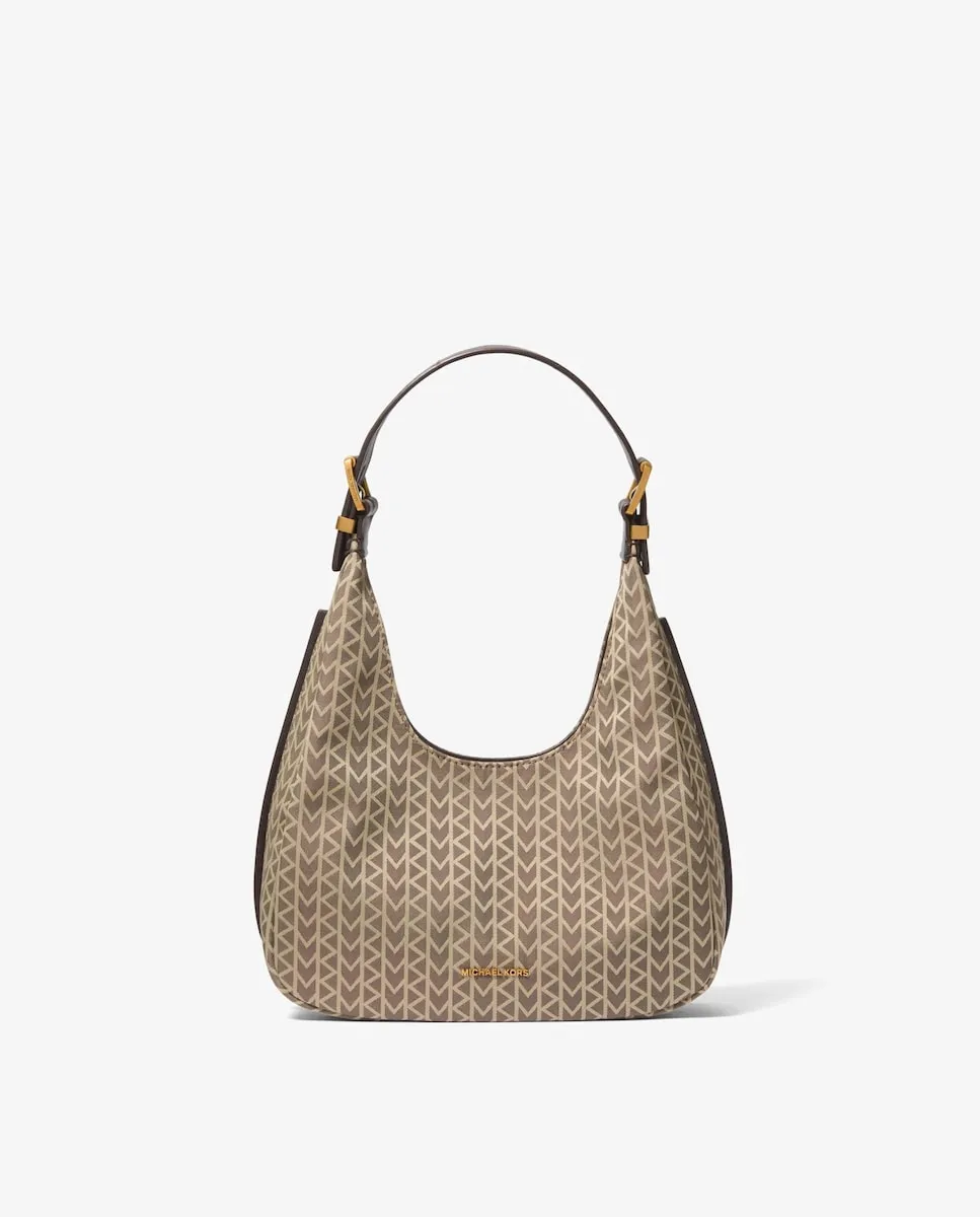 

Сумка через плечо хобо Нолита с принтом Michael Michael Kors, серо-коричневый