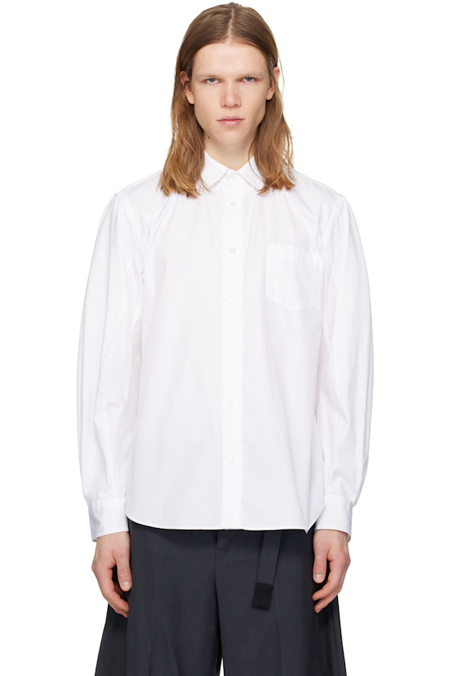 

Sacai Белая поплиновая рубашка