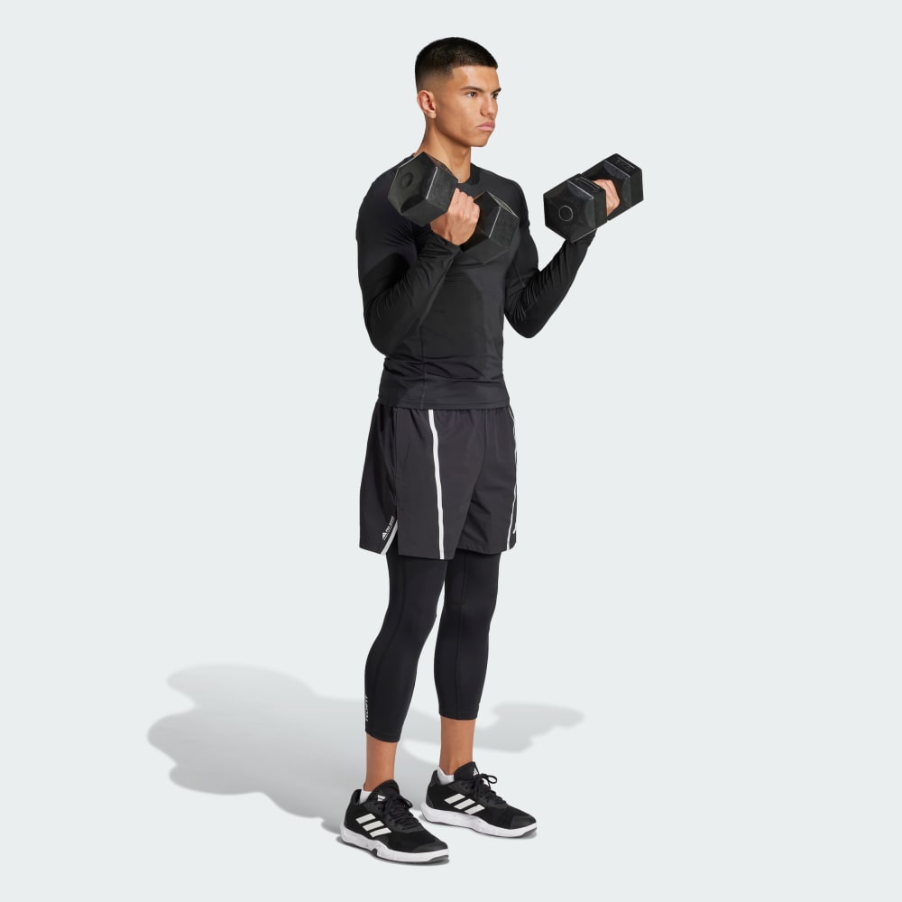 Тайтсы Adidas Techfit Compression Training 3/4 Tights, черный — фото 3