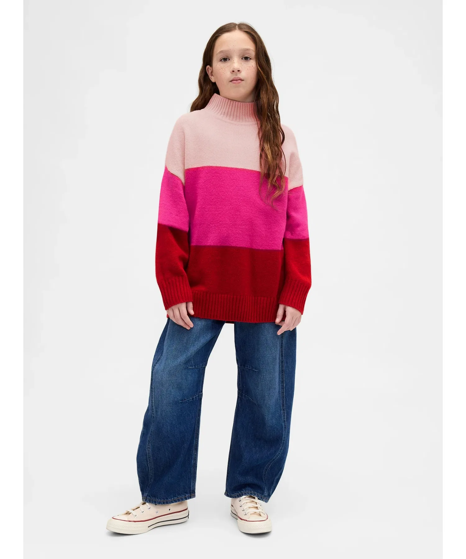 Детский полосатый свитер-туника CashSoft из кашемира Cashmere Touch — фото 2