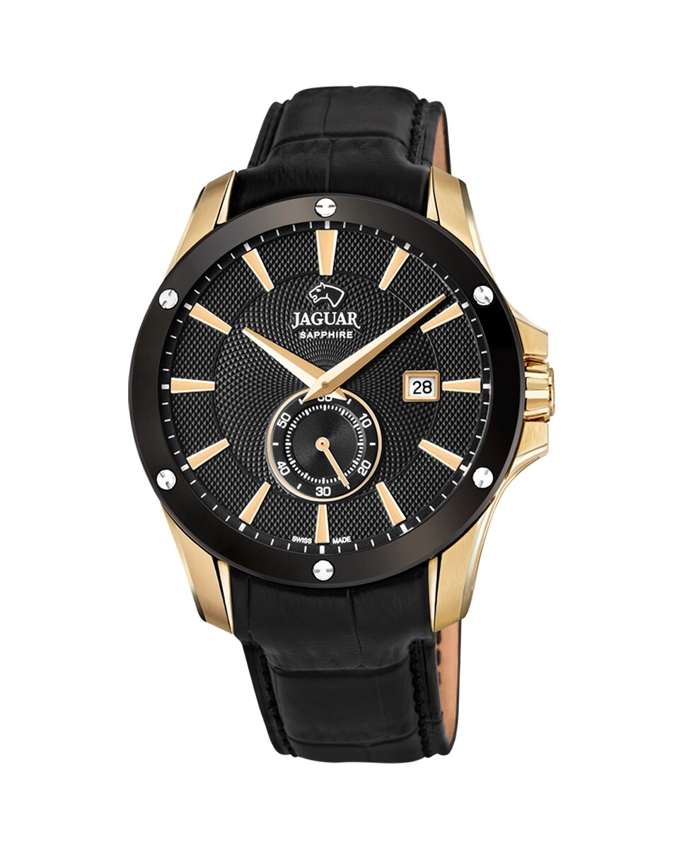 

J881/1 Acamar черные кожаные мужские часы Jaguar, черный