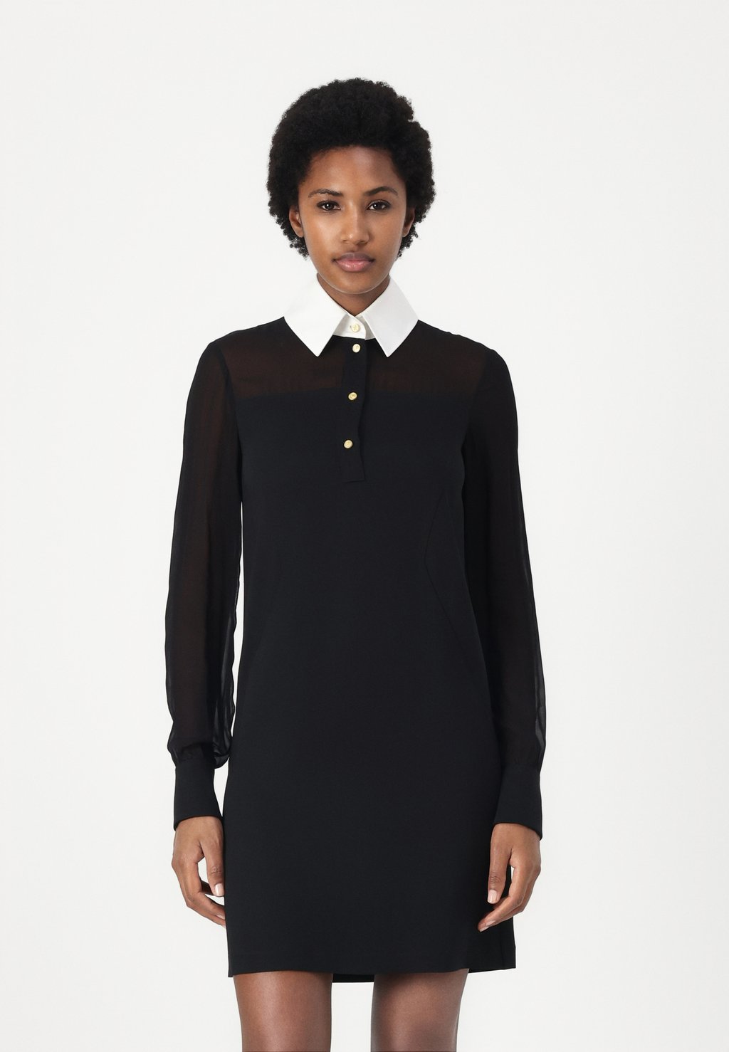 

Платье-рубашка COLLAR DRESS KARL LAGERFELD, черный