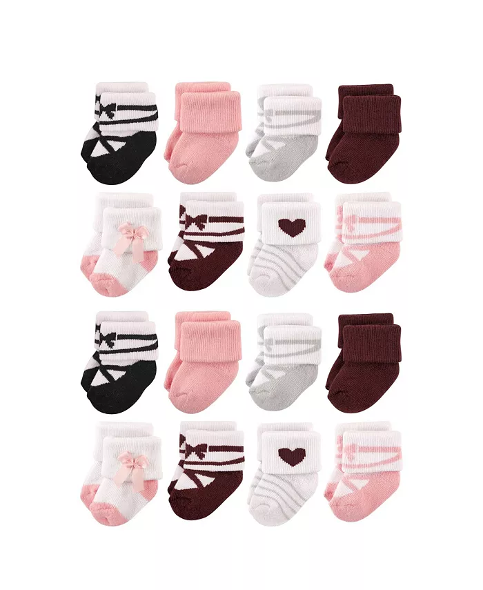 

Детские хлопковые махровые носки Hudson для мальчиков, 16 пар Hudson Baby, розовый