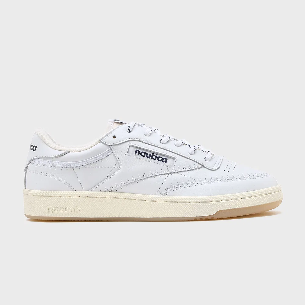 Мужские белые винтажные кеды Club C от Reebok x Nautica