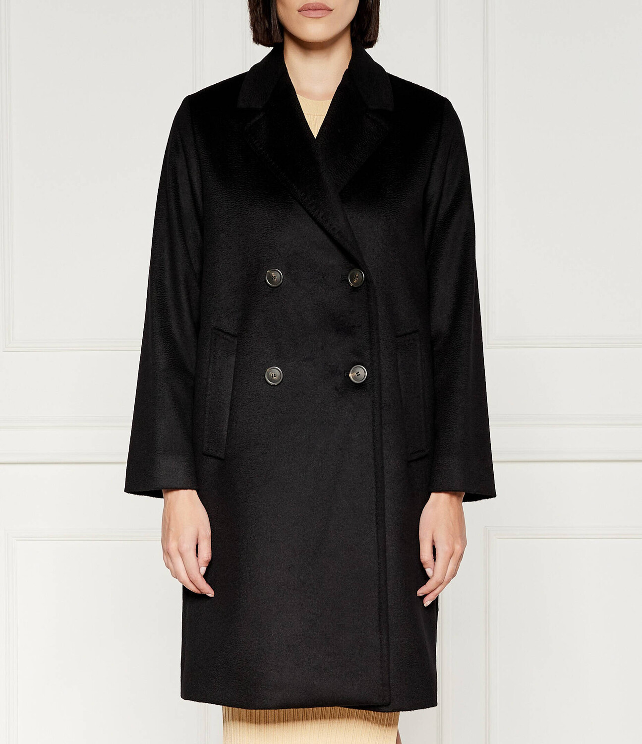 

Шерстяное пальто Weekend MaxMara, черный