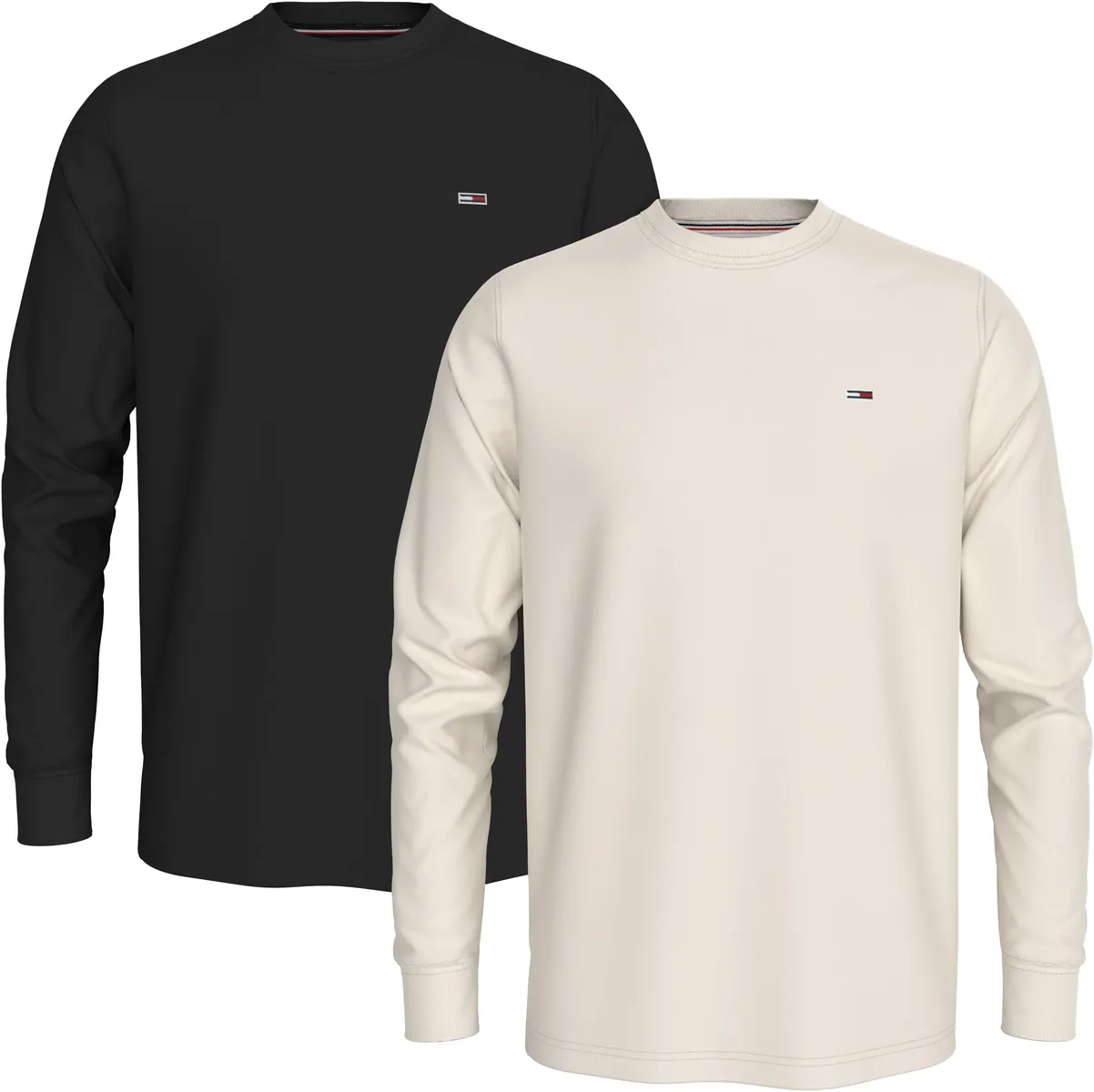 

Рубашка Tommy Jeans с длинными рукавами "TJM SLIM 2PACK L/S EXT", с тисненым логотипом, белый