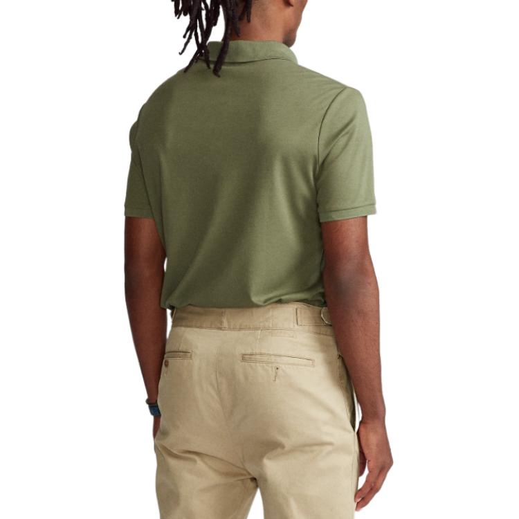 Футболка-поло Polo Ralph Lauren, Custom Slim Fit, цвет Flower Path Green — фото 4