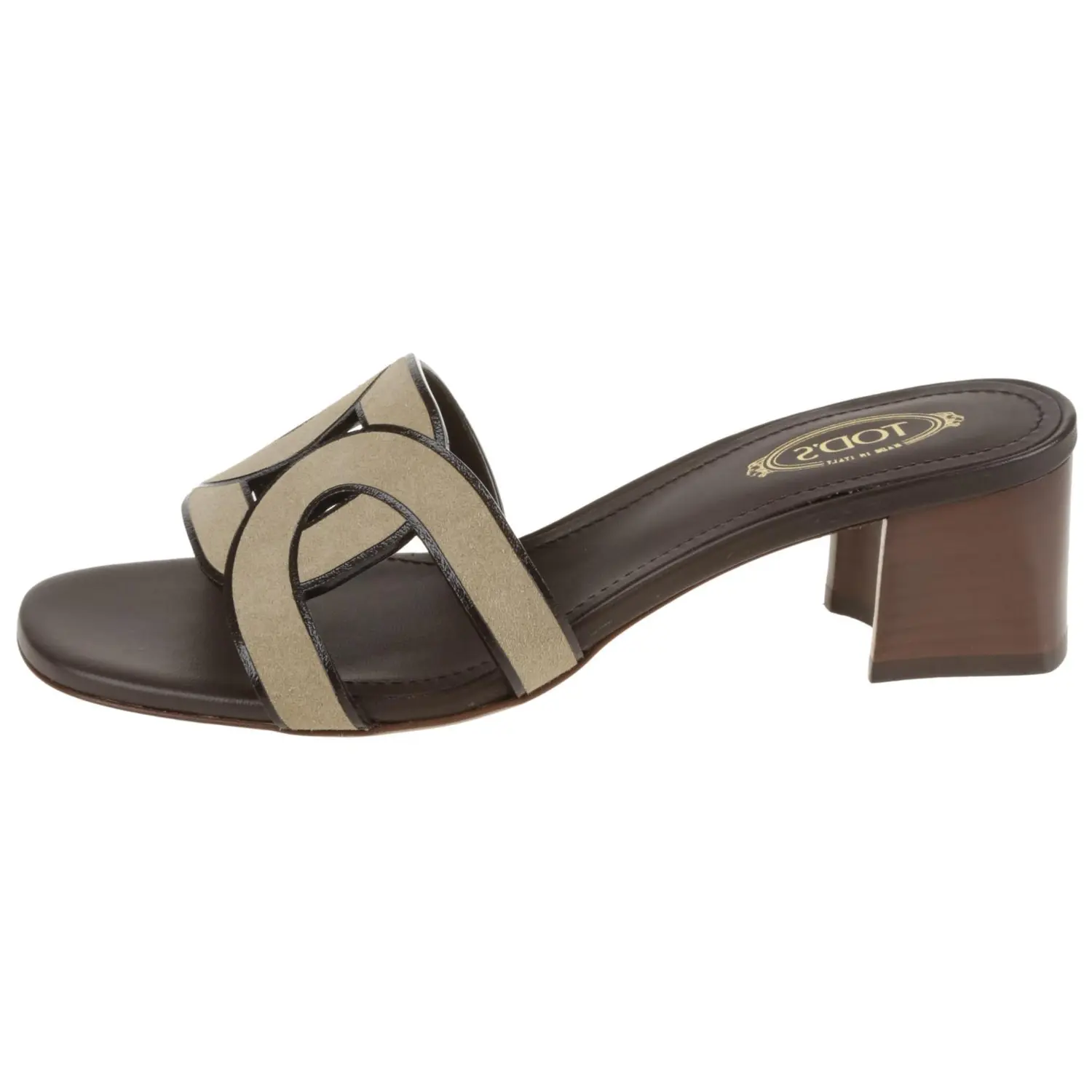 Женские мюли с открытым носком и каблуком TOD'S, Original Shoe Box Included