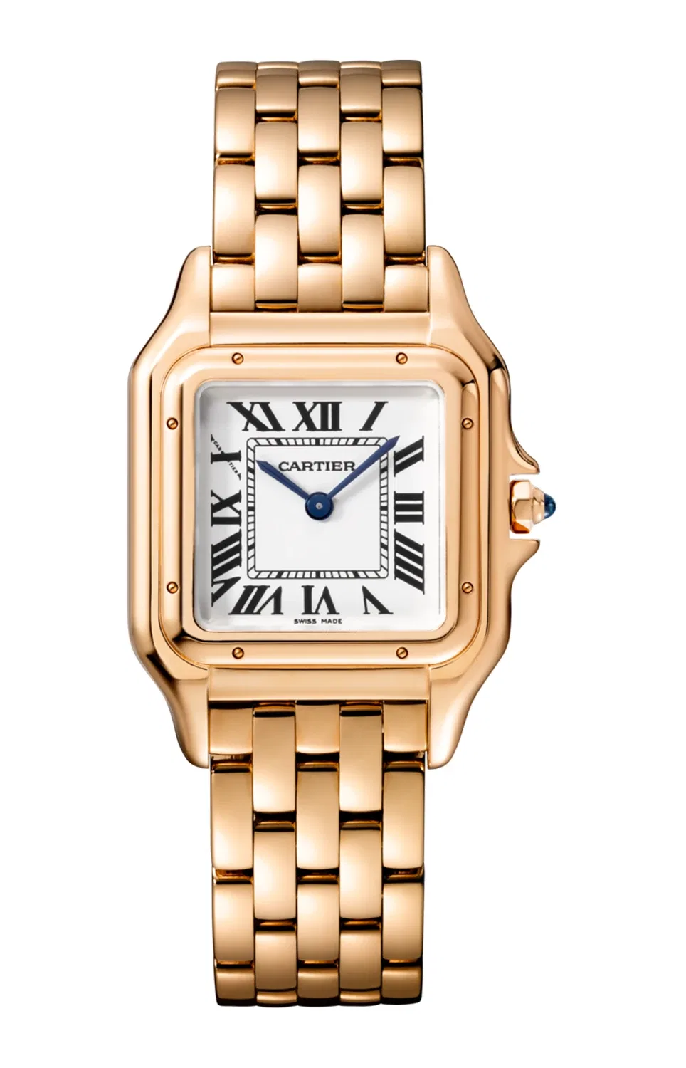 Часы Panthère de CARTIER, средняя модель, розовое золото - WGPN0007, золотой