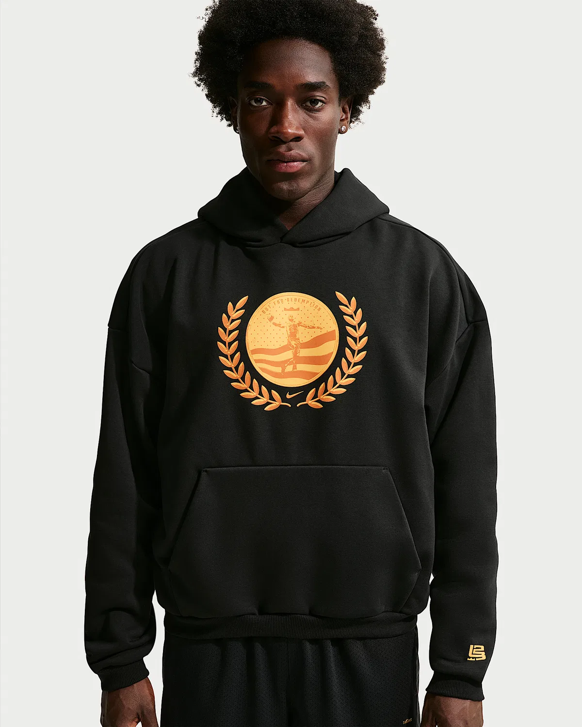 Мужская толстовка Therma-FIT Brushed Basketball Pullover Hoodie LeBron "Out For Redemption", Black
