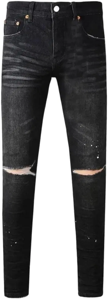 Джинсы с потертостями Men's High Street Jeans, 9035