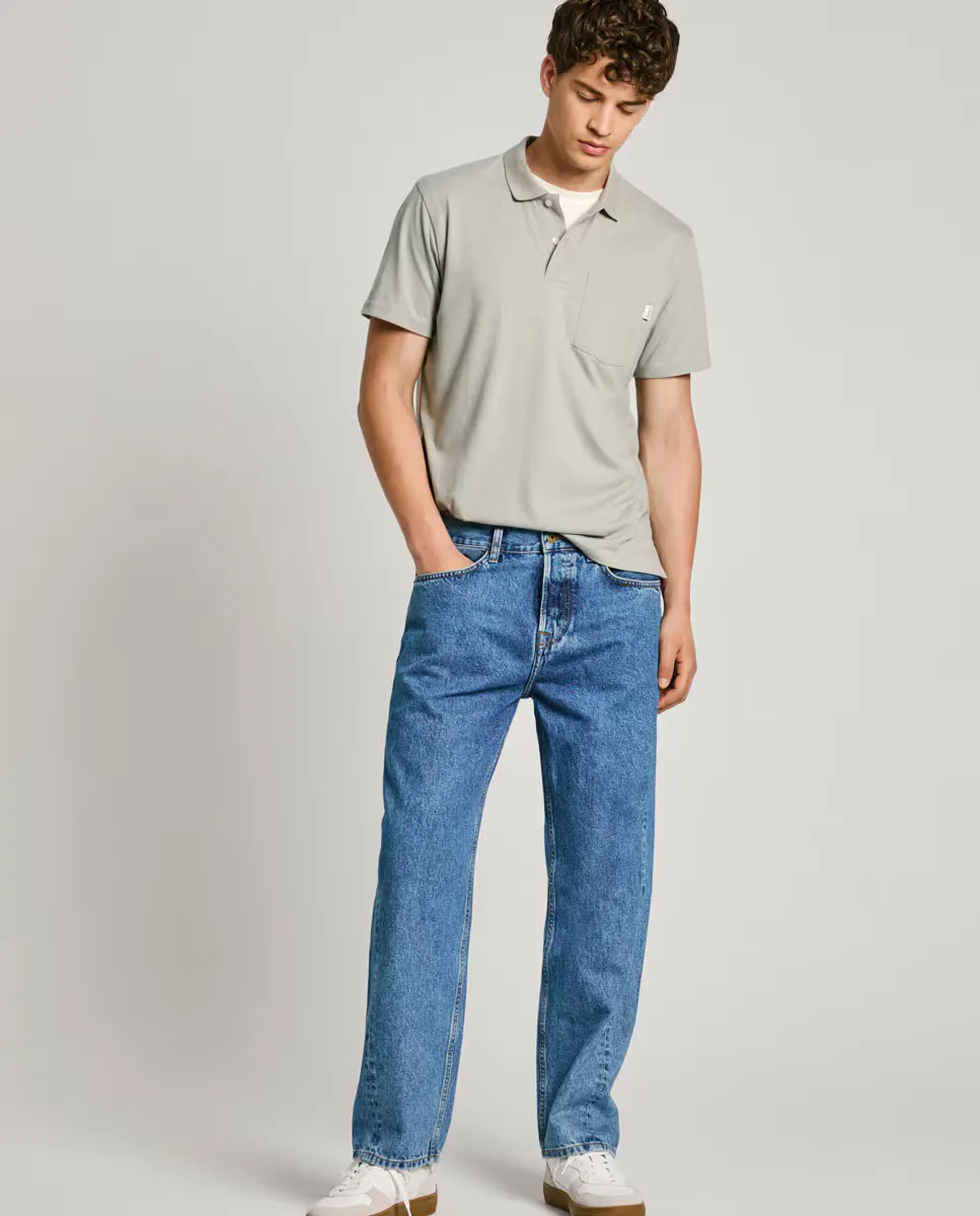 

Свободные мужские джинсы из жесткой синей ткани Pepe Jeans