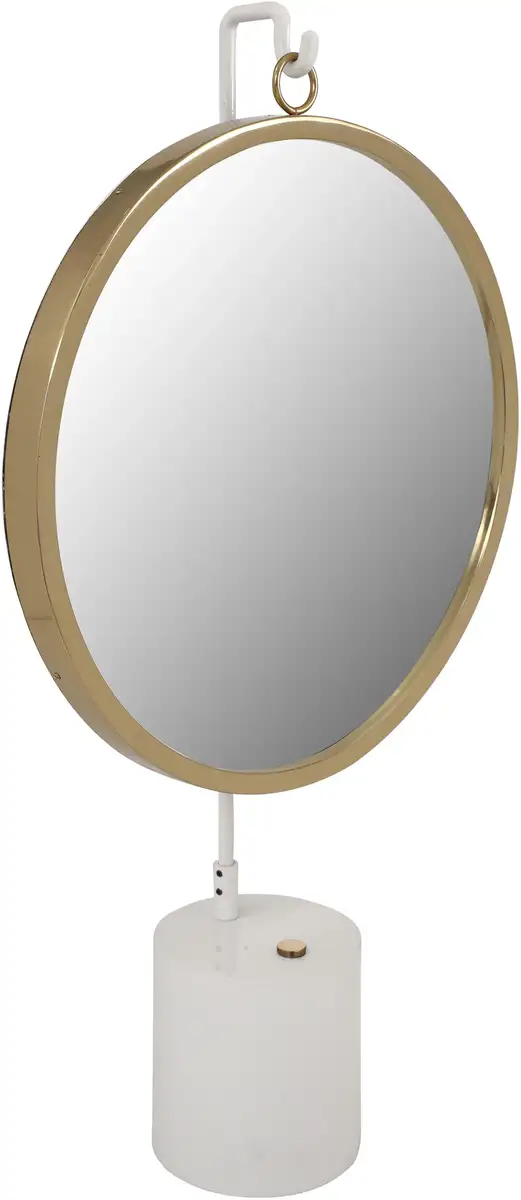 

Декоративное зеркало Kayoom "Настольное зеркало Eleganca 325", (1 шт.), стоячее зеркало 41х75х14 см, Ø 0 см, белый/золотой