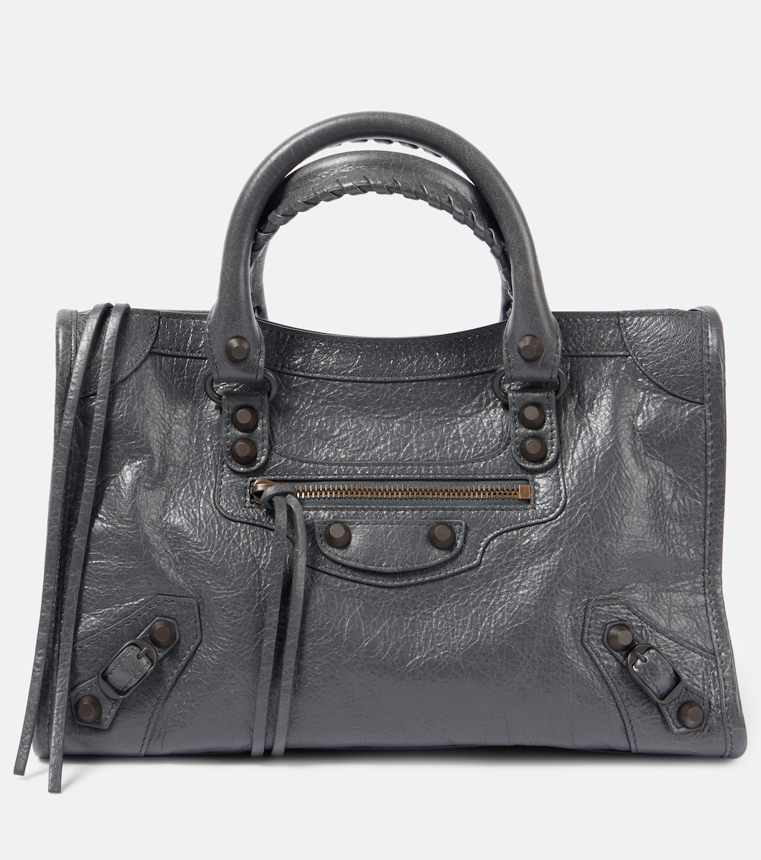 

Городская маленькая кожаная сумка через плечо Balenciaga, Volcanic Rock