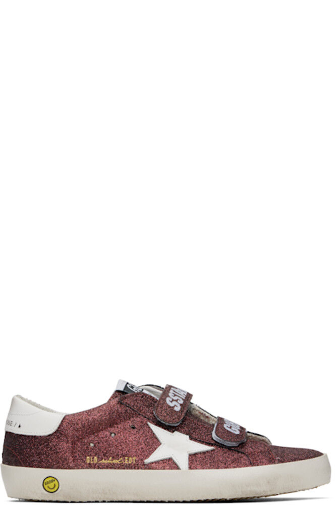 

Детские бордовые кеды Old School Golden Goose