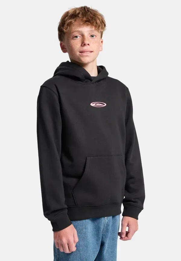 Толстовка с капюшоном Quiksilver Quik globe hood (pks0), черно-розовый — фото 4