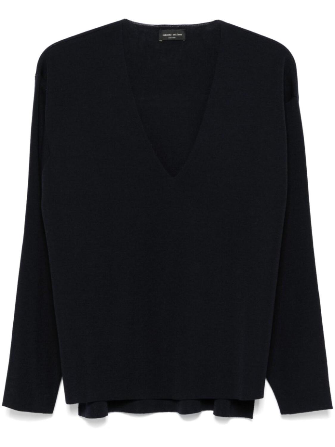 

Шерстяной джемпер Roberto Collina, синий