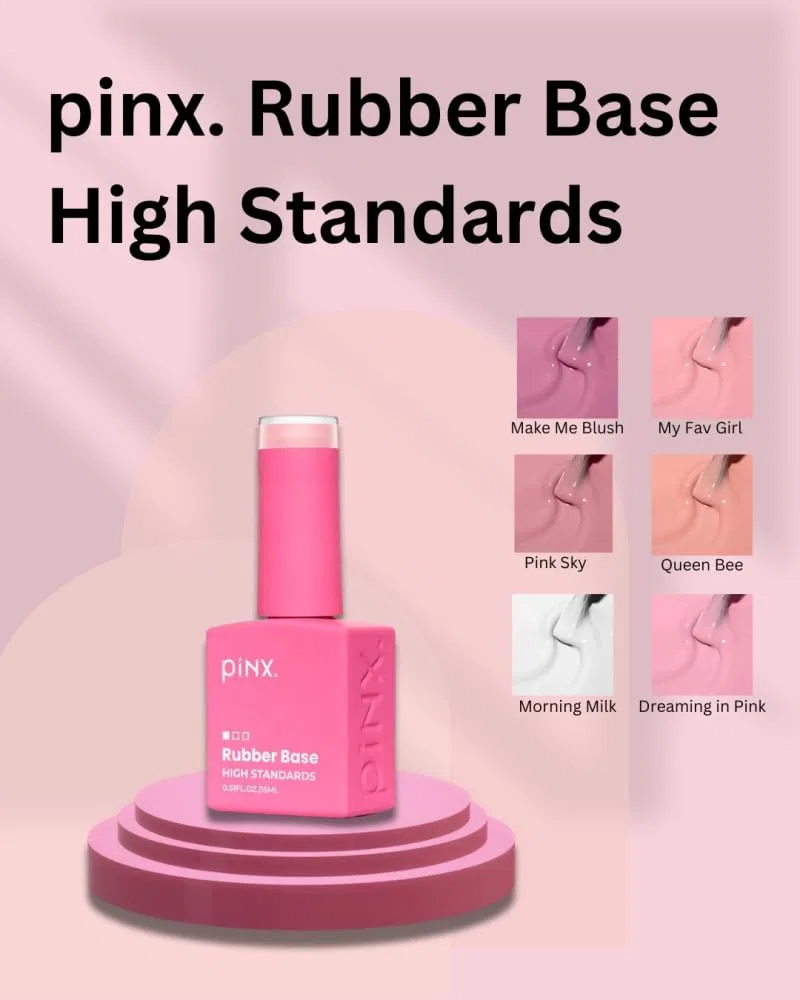 Каучуковая база для ногтей Rubber Base Pinx High Standards Cupio — фото 2