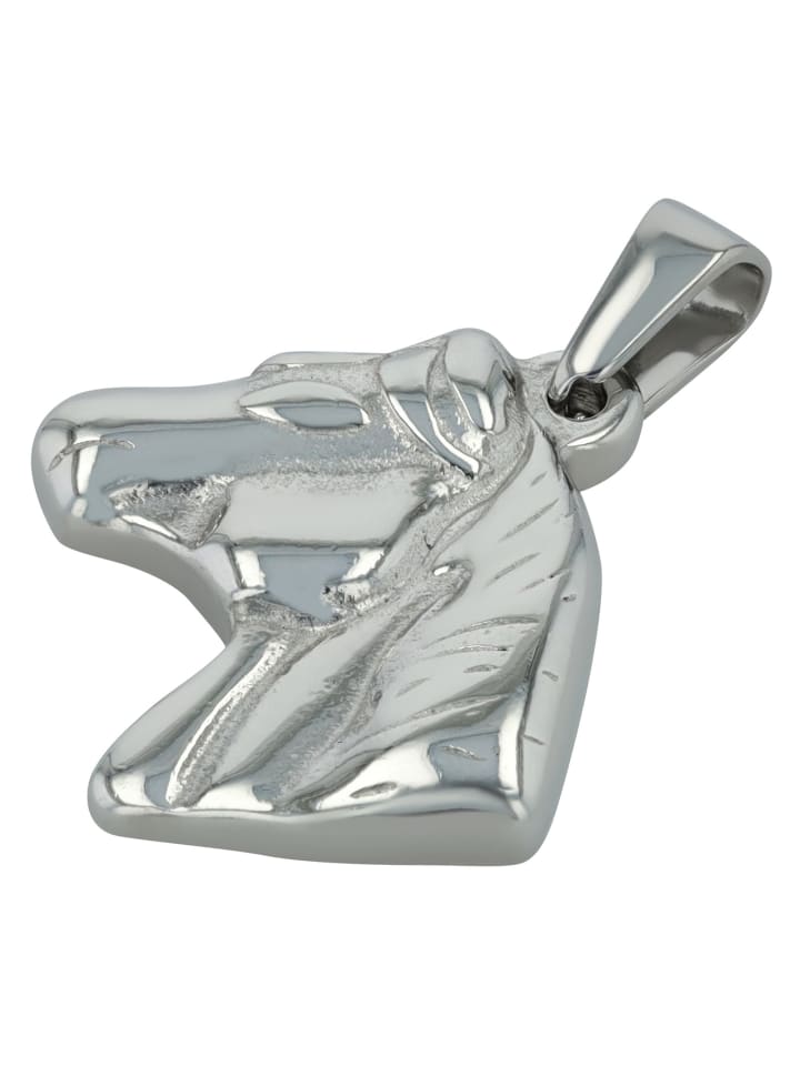 

Adeliás Кулон для девочки - кулон в виде лошади из нержавеющей стали серебристого цвета