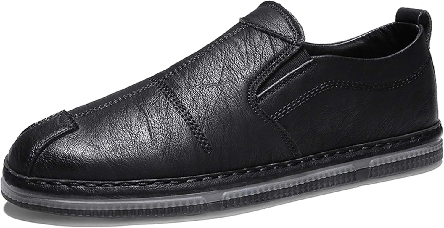 

Мужские лоферы, модные ретро, повседневные, для офиса и работы, кожаные, легкие, удобные, дышащие Generic, черный