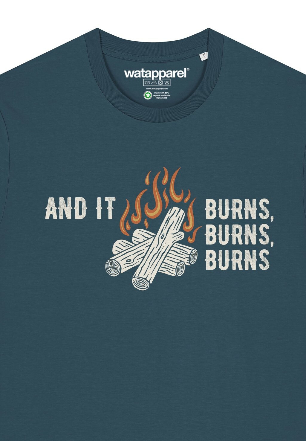 

Футболка с принтом AND IT BURNS watapparel, бирюзовый