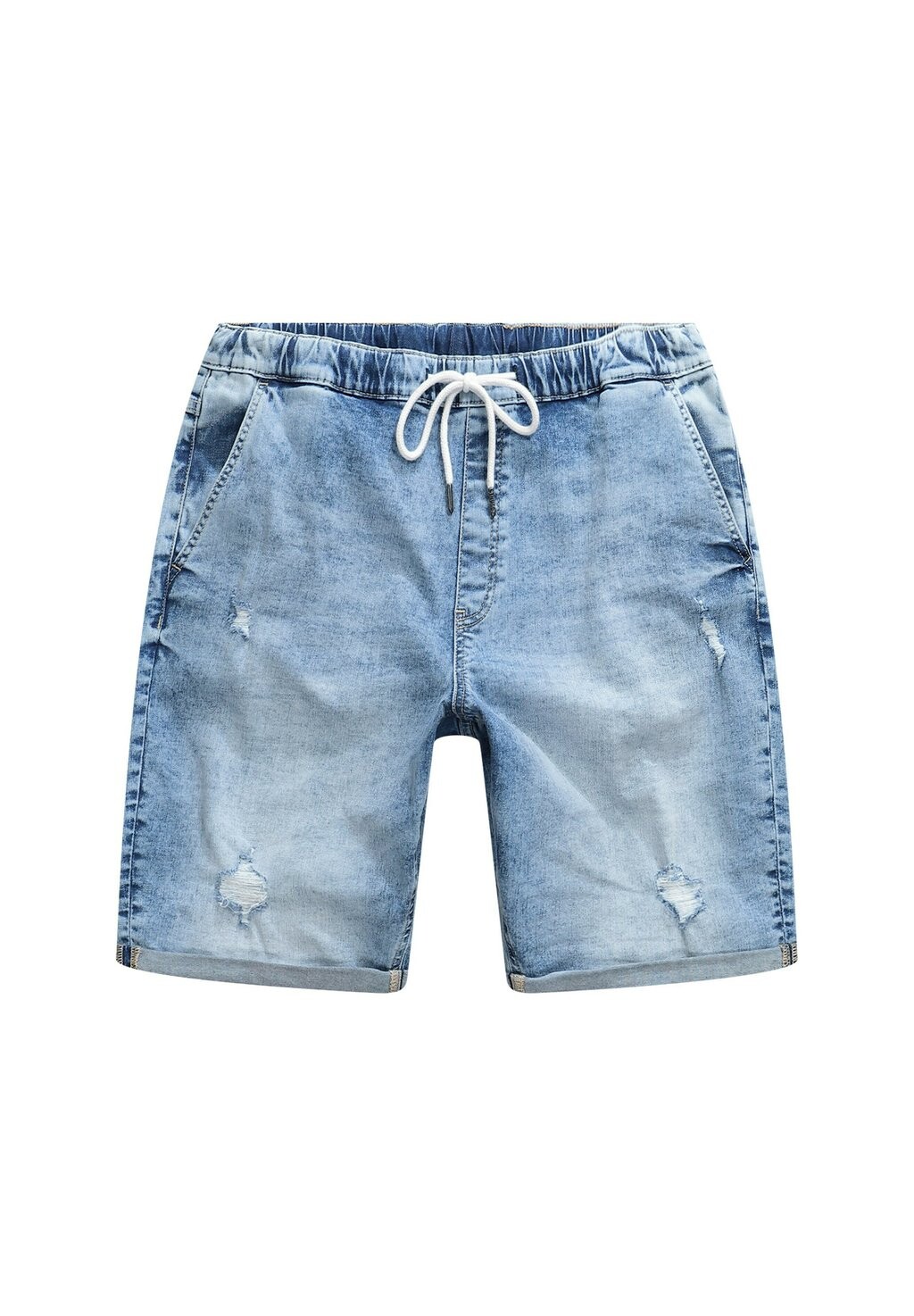 

Джинсовые шорты Bermuda Destroyed STHUGE, беленый деним