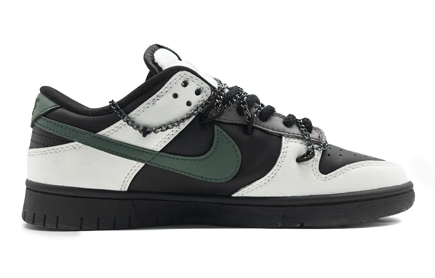 Кроссовки для скейтбординга Nike Dunk Low Leather Black — фото 3