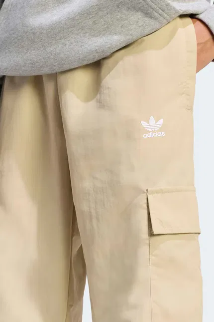 Штаны карго детские гладкая ткань Adidas Originals, желтый — фото 4