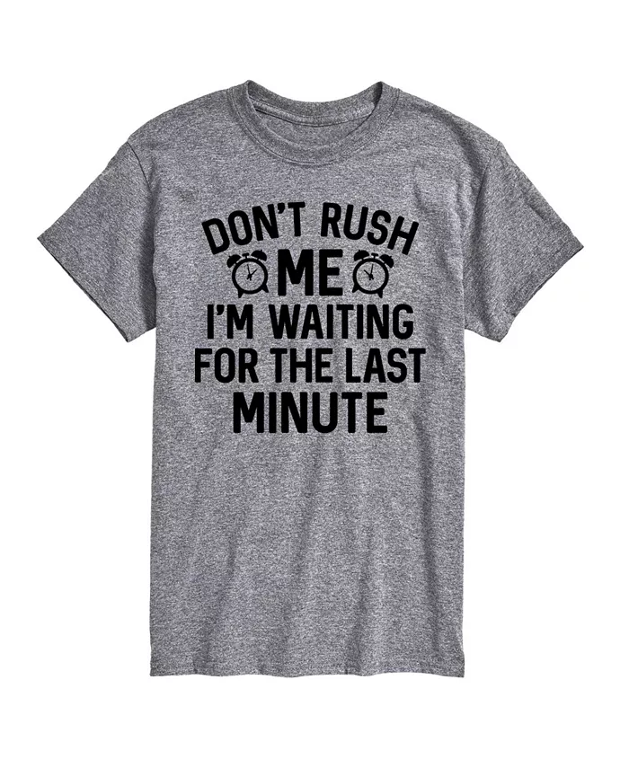 

Футболка мужская с коротким рукавом Hybrid Apparel Don't Rush Me Last Minute AIRWAVES, серебряный