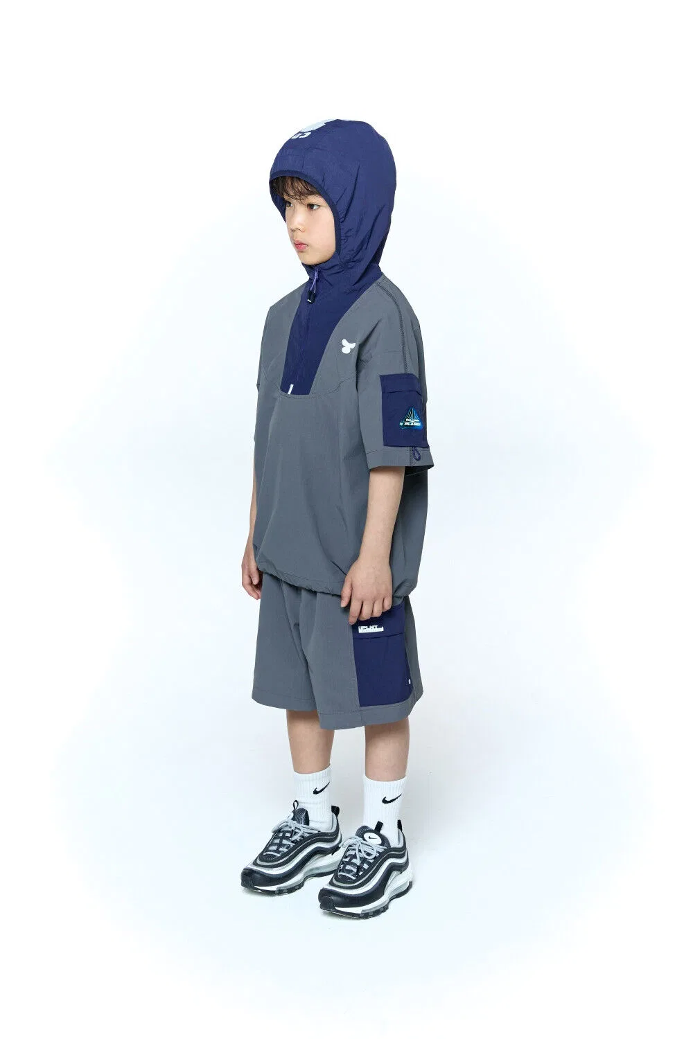 Детское худи Zeta Active Uniform цвета штормовой серый от Children Of Planet — фото 4