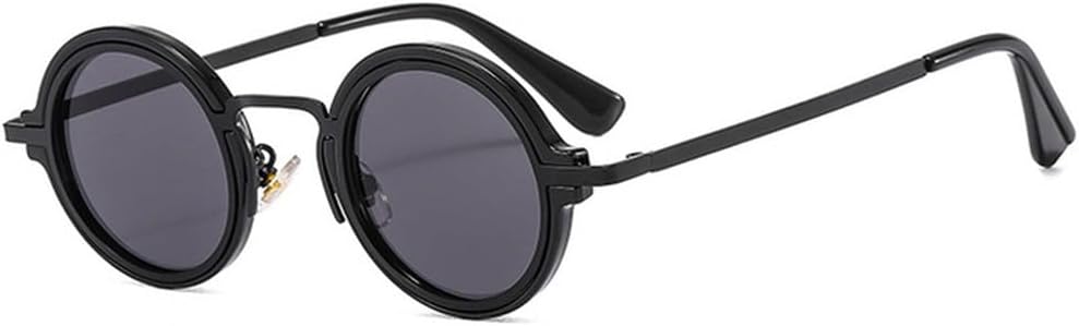 

Солнцезащитные очки в стиле ретро-панк, маленькие круглые, женские, с градиентным переходом цвета, защита от УФ-излучения UV400, модные мужские солнцезащитные очки HHZZYVY, Black Grey