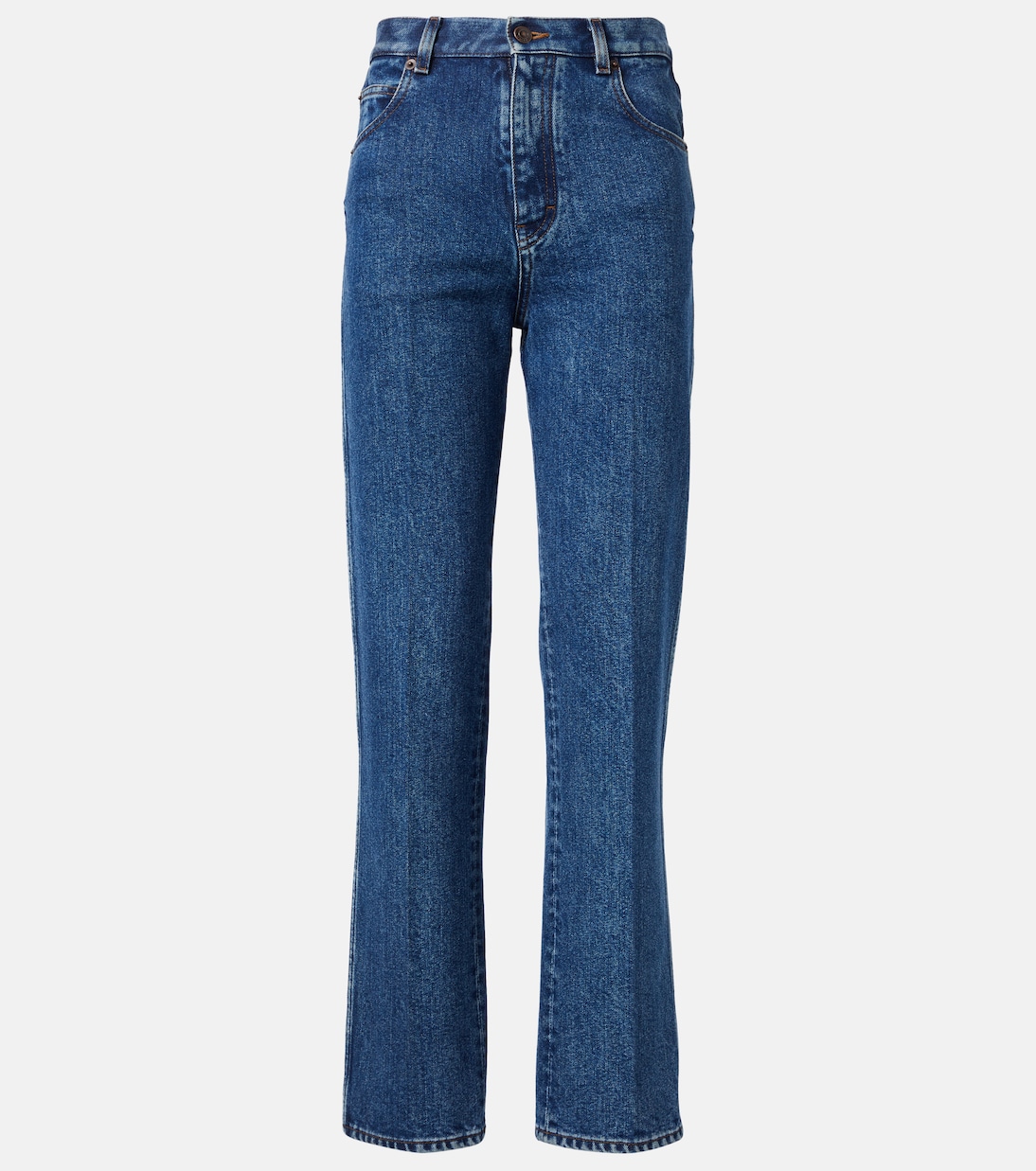 

Брюки Brooke с завышенной талией укороченные прямые Loro Piana, Light Blue Wash