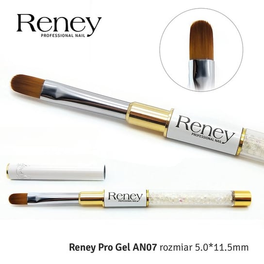 

Кисть для геля AN07, 5,0х11,5 мм Reney, Pro Gel