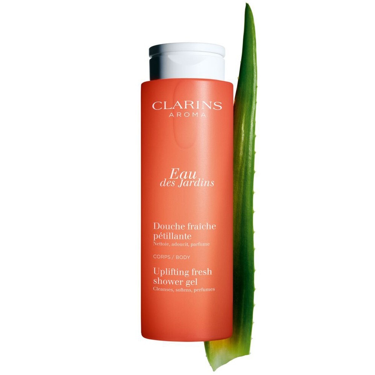 Гель для душа eau de jardins douche fraîche pétillante Clarins, объем 200 мл — фото 2