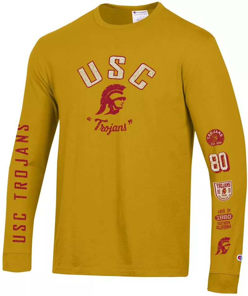 

Мужская футболка USC Trojans Gold Vintage из джерси с длинным рукавом Champion