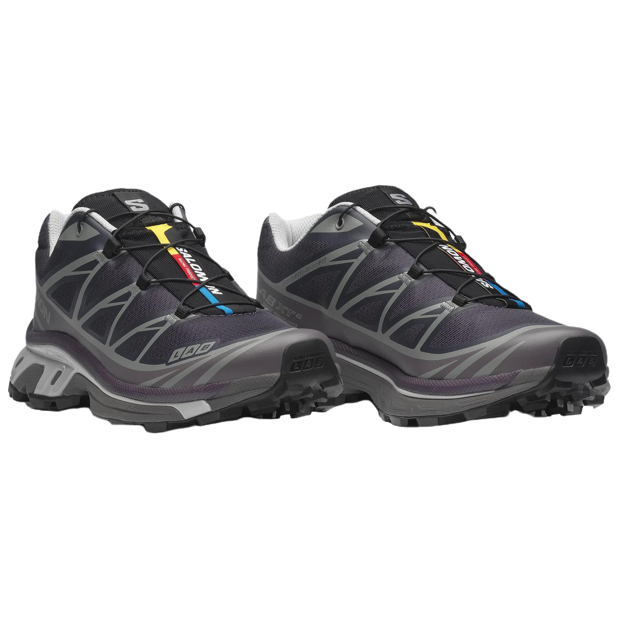 SALOMON Кроссовки XT 6 дышащие поддерживающие повседневные для бега унисекс черные, цвет Black — фото 3