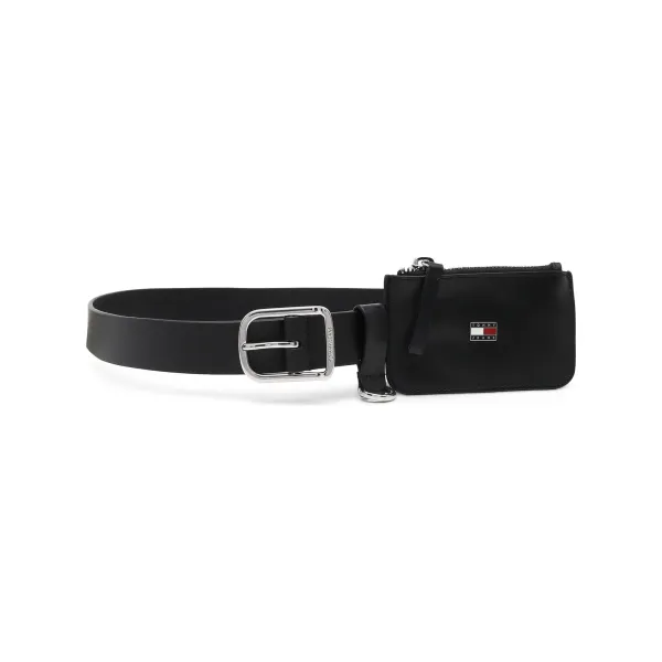 

Кожаный ремень + накладной карман. Tommy Hilfiger, черный