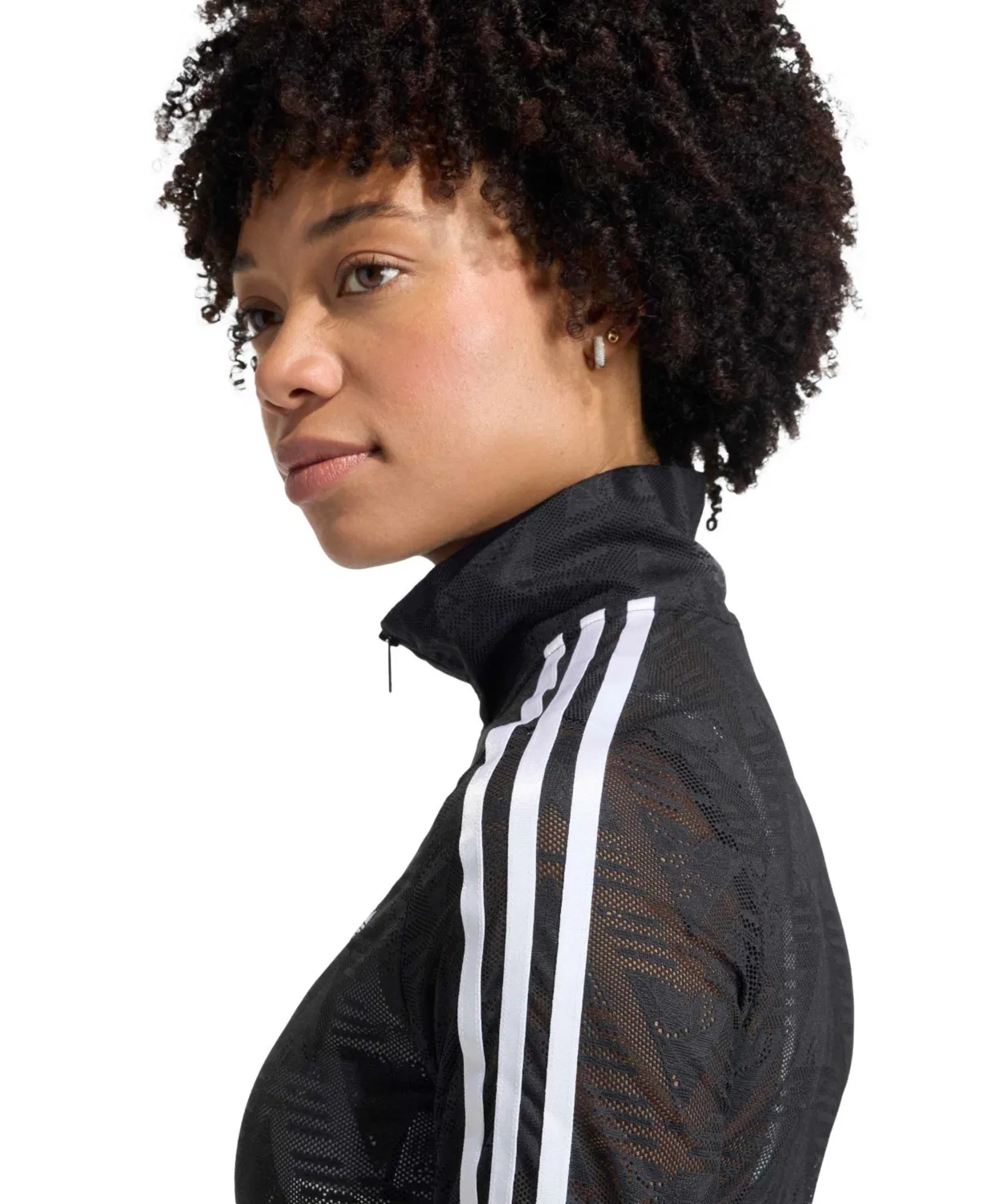 Трек-топ Firebird Classic Lace adidas, чёрный — фото 4