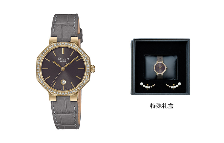 

Женские часы SHEEN серые CASIO