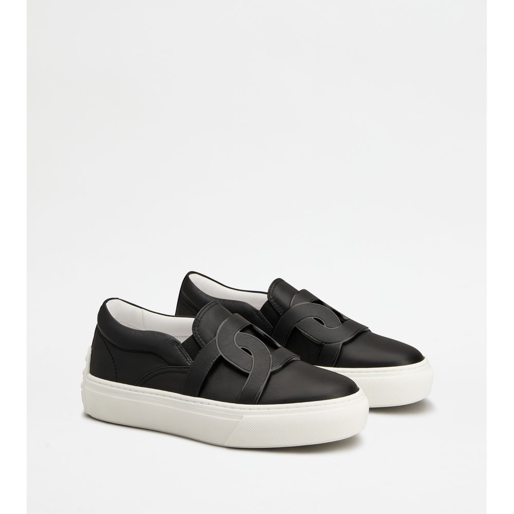 Туфли Kate Slip-Ons из кожи TOD's, черный — фото 2