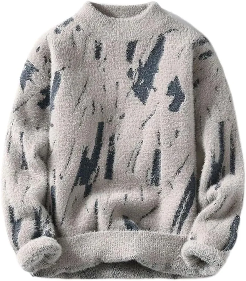 

Мужской свитер с круглым вырезом