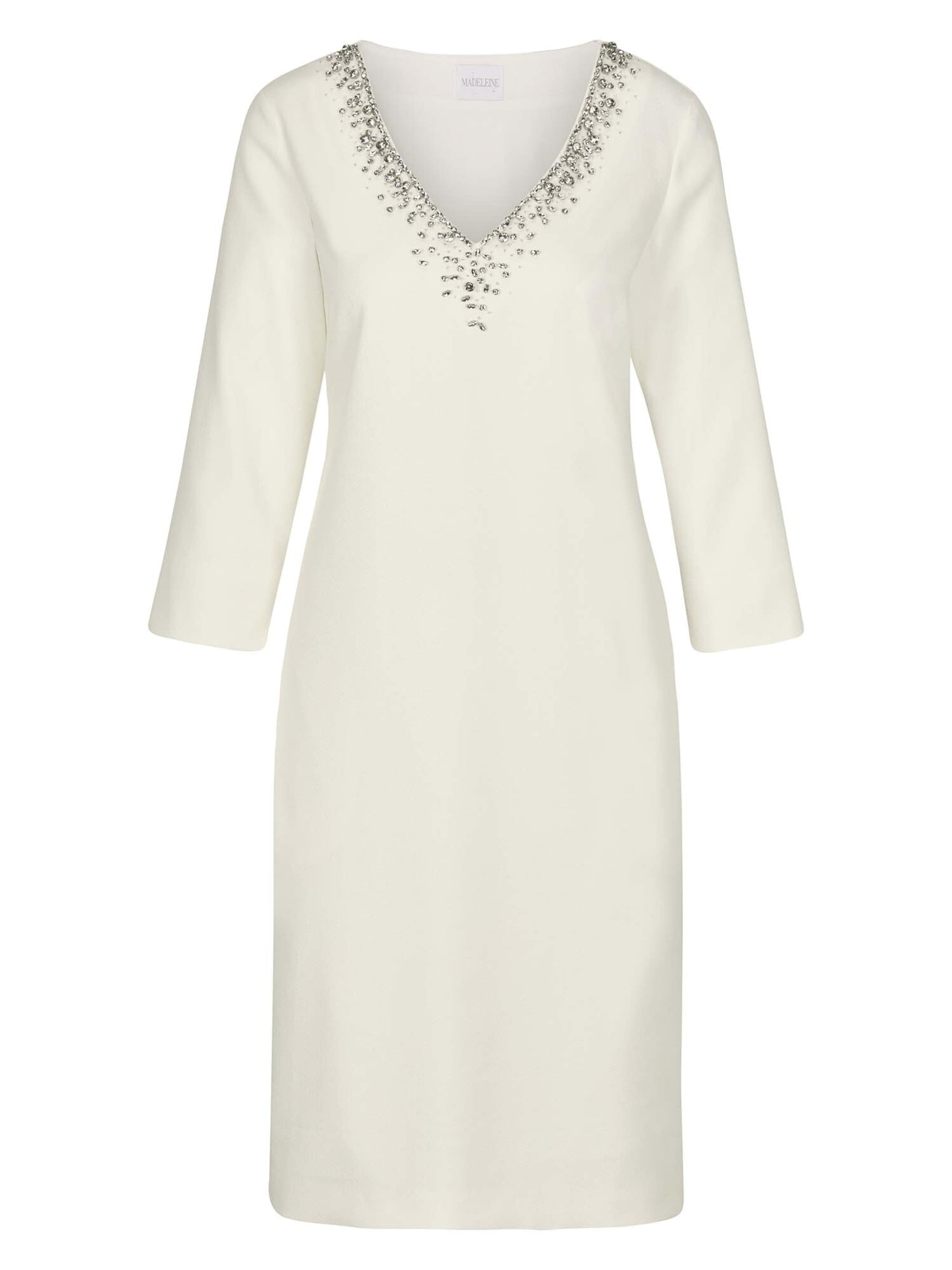 

MADELEINE Платье-футляр из шерсти белого цвета
