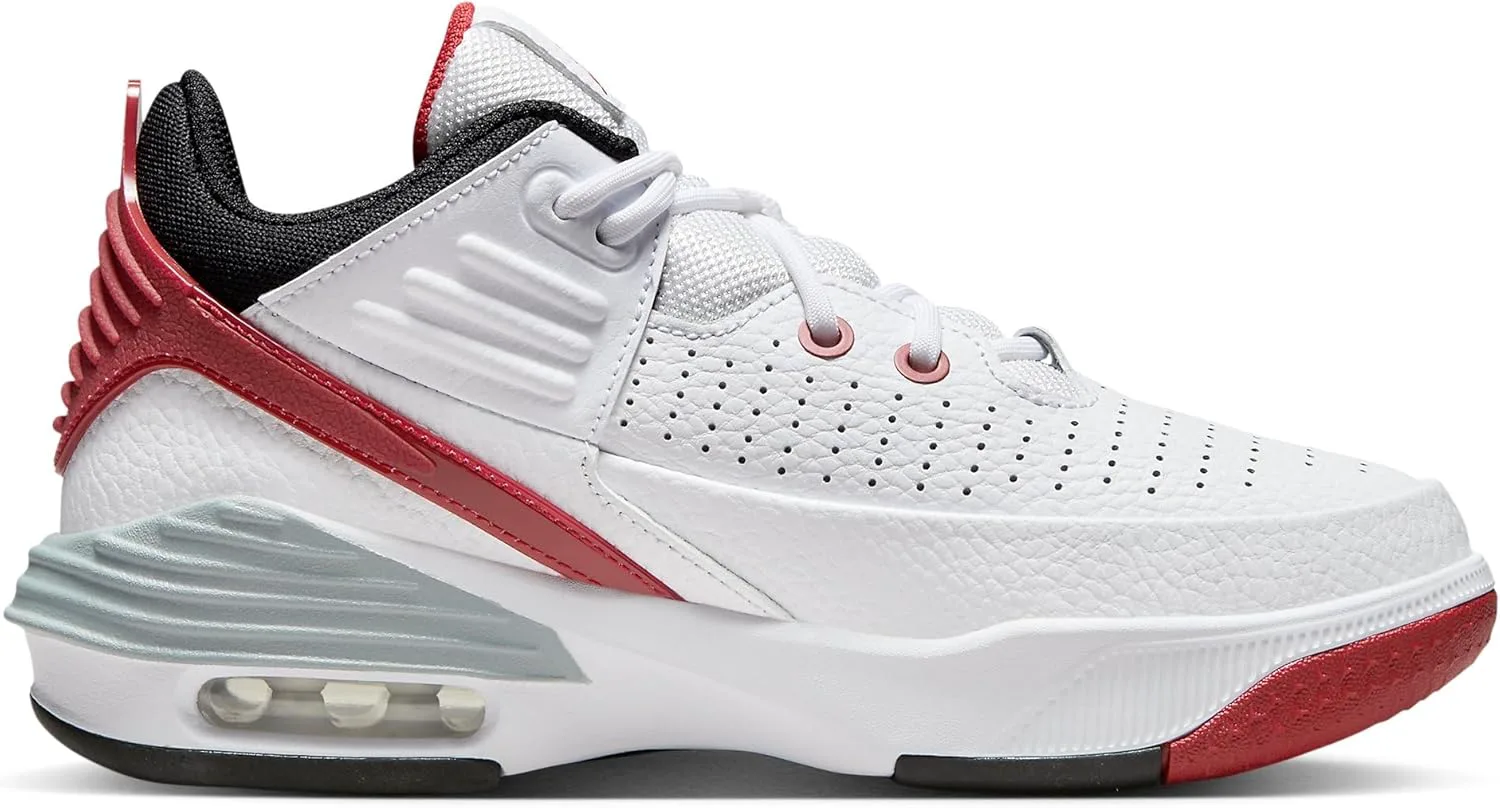 Nike Jordan Max Aura 5 Детские кроссовки для больших детей (DZ4352-101, белый/красный/серый/черный) — фото 2