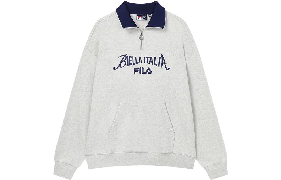 

FILA Свитшот унисекс цвета слоновой кости, серо-меланжевого цвета