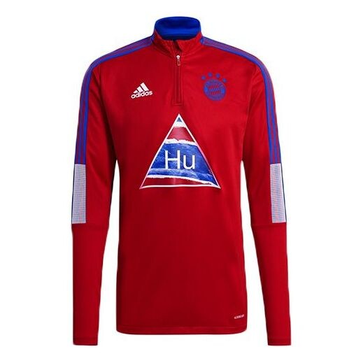 

Толстовка adidas x Crossover Fcb Hu Tr Top Bayern Munich Soccer/Football Half Zipper Sports Stand Collar Red, красный