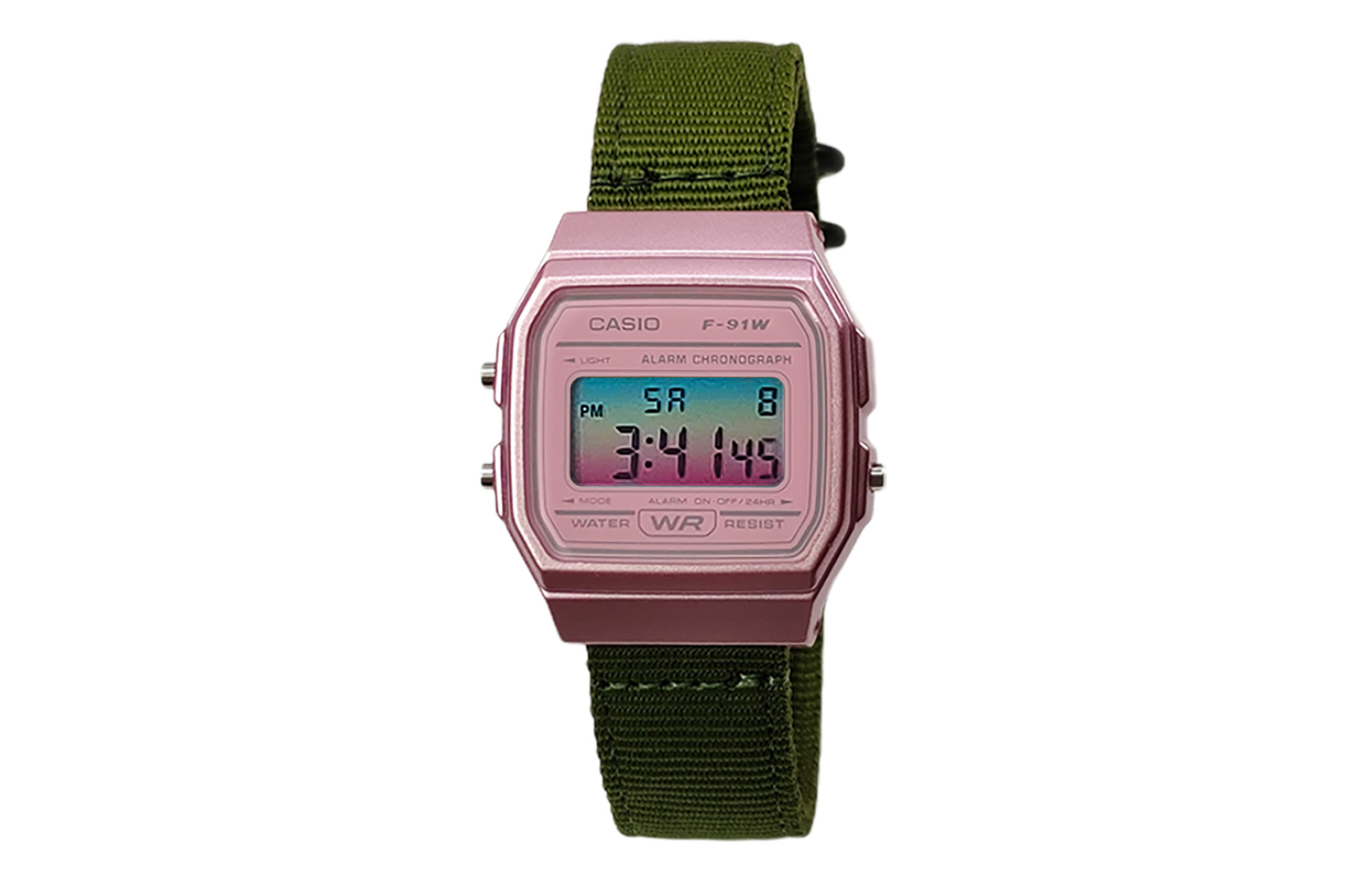 

CASIO Часы Retrofit Series Quartz Movement Nylon Strap Watch Women's Watch Pink Watch Dial